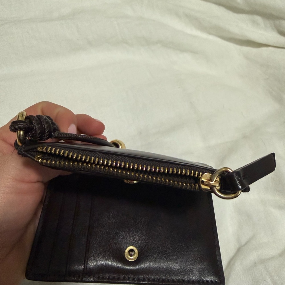 Mango Brown Leather Card & Key Holder with Gold Accents - Picture 4 of 6